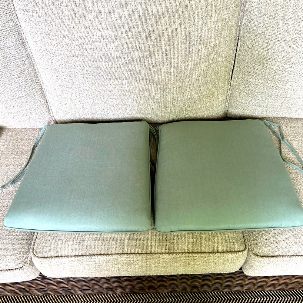 Ballard Sunbrella Canvas Seat Cushions for inside or outside, set of 2